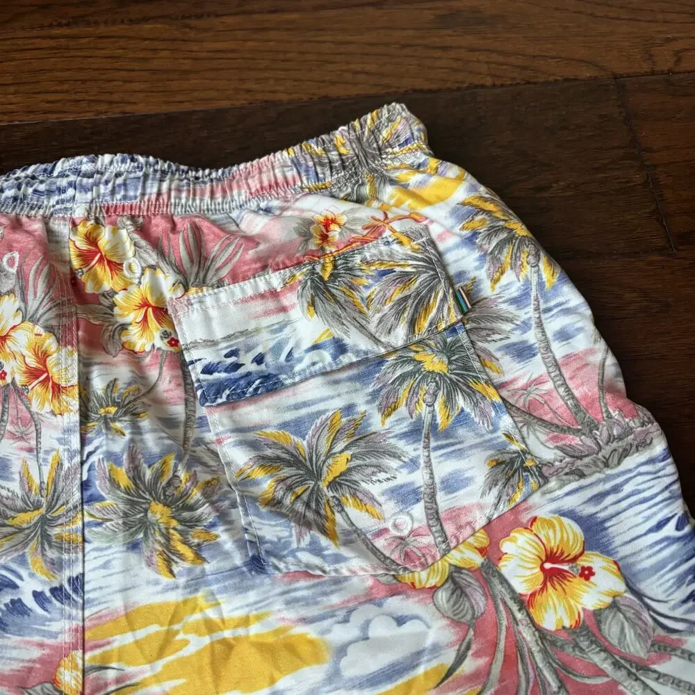 True‎ Grit Men's Waterman Drawstring Board Short Mahalo Size M Vacation Swim